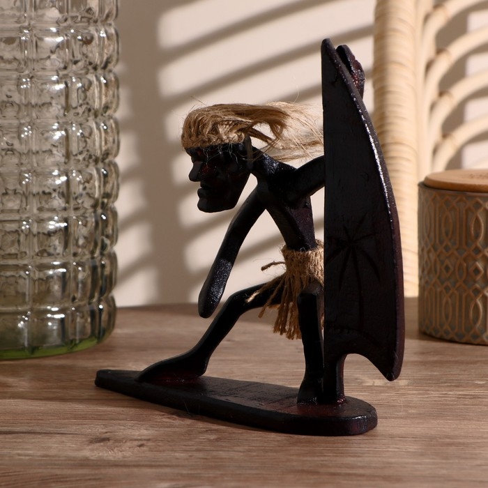 Сувенир дерево "Абориген-серфингист" 19 см