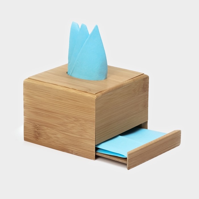 Салфетница Доляна «Комфорт», 12×9 см, бамбук Салфетница Доляна «Комфорт», 12×9 см, бамбук