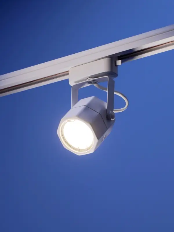Трековый светильник Luazon Lighting под лампу Gu10, восьмигранный, белый