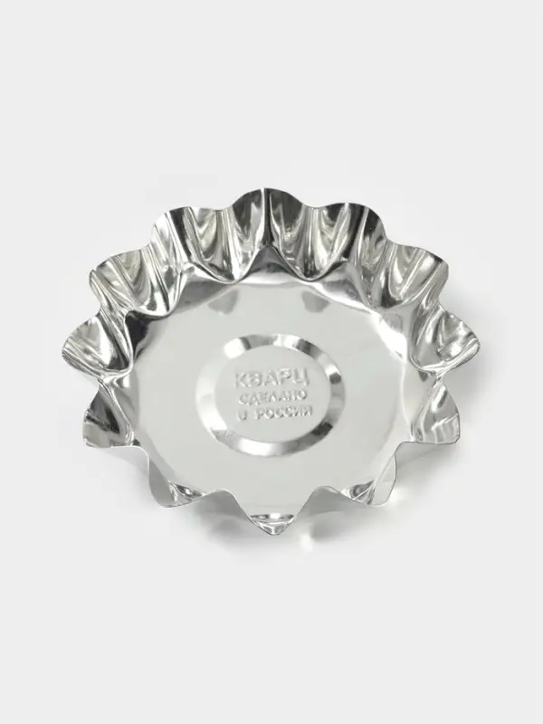 Форма для выпечки печенья, d=10.1 см, h=2.5 см, жесть, серебристая