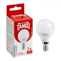 Лампа светодиодная TANGO, G45, 7 Вт, E14, 665 Лм, 4000K, IP20,  свечение нейтральное белое, матовое