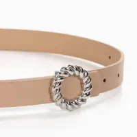 Ремень женский, 2.3&times;105 см, металлическая пряжка, бежевый