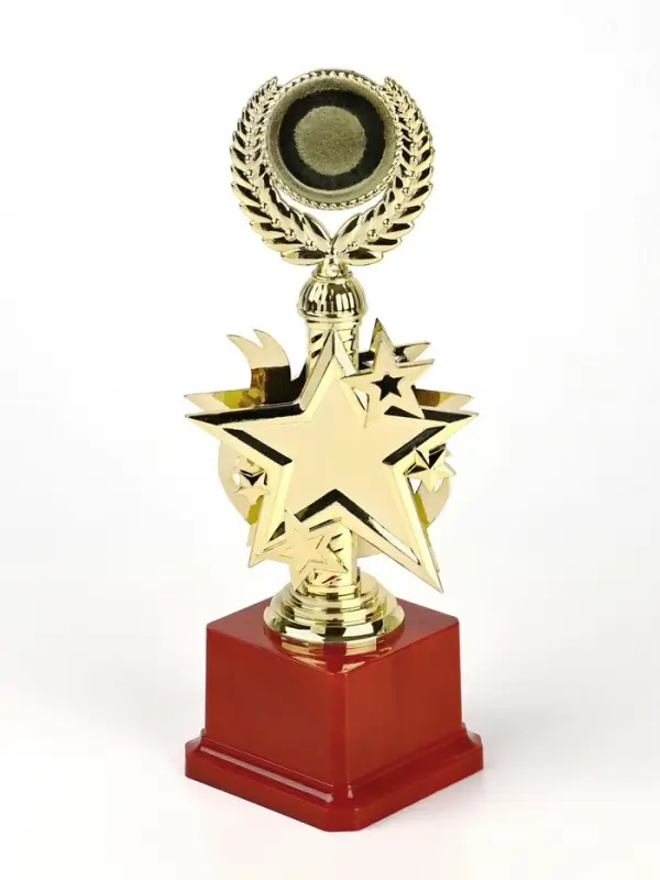 Кубок 192, 3 место, наградная фигура, золото, подставка пластик, 23 см