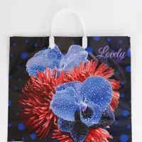 Пакет "Цветочная фантазия, полиэтиленовый, пластиковая ручка 37х35 см 90 мкм 10958 Пакет "Цветочная фантазия, полиэтиленовый, пластиковая ручка 37х35 см 90 мкм 10958