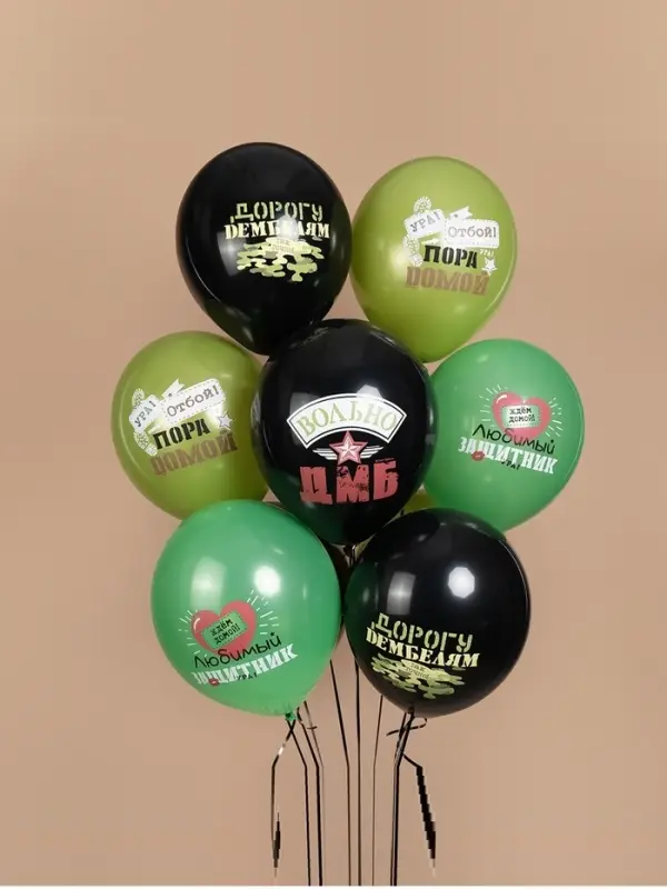 Воздушные шары латексные 12" &laquo;Дембель&raquo;, набор 25 шт.