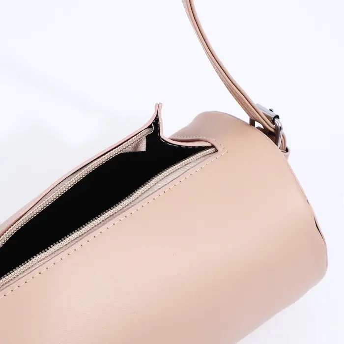 Сумка женская кросс-боди на молнии, 22&times;11.5&times;11.5 см, однотонная, бежевая