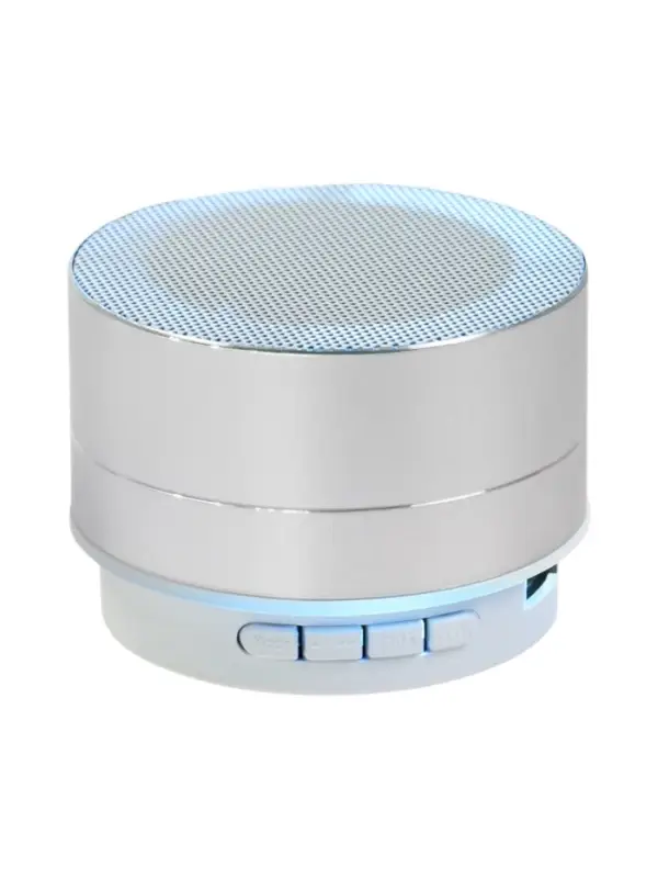 Портативная колонка Luazon LAB-05, 3 Вт, 520 мАч, Bluetooth, USB, microSD, microUSB, серебристый