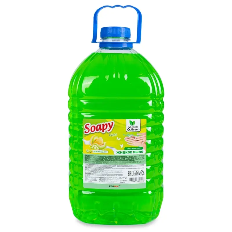 Жидкое мыло "Soapy" Light "Зеленая дыня" 5 л. Clean&Green CG8230