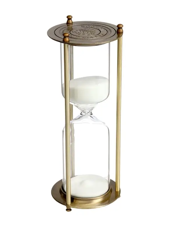 Песочные часы, на 45 минут, 8&times;21 см, металлические, медные