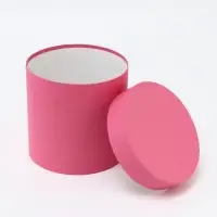 Набор шляпных коробок 5 в 1, розовый, 20&times;20 - 13&times;13 см