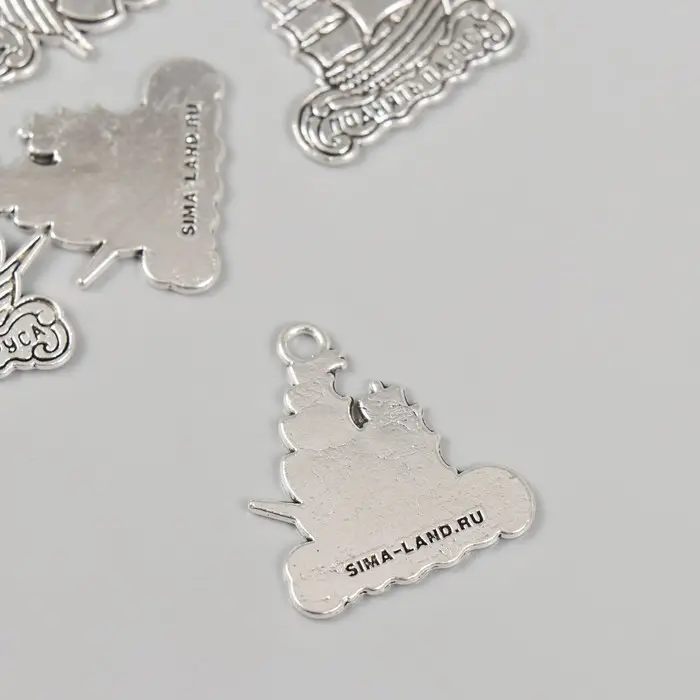 Металлический элемент, декоративная подвеска «Арт Узор. Корабль: Поднять паруса», 2.3×2.5 см