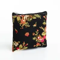 Кошелёк-монетница на молнии 11&times;1&times;8 см, с цветочным принтом, МИКС