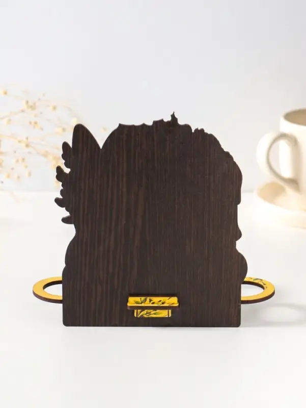 Подставка пасхальная на 5 яиц "Зайка" желтая.   17х14х10 см