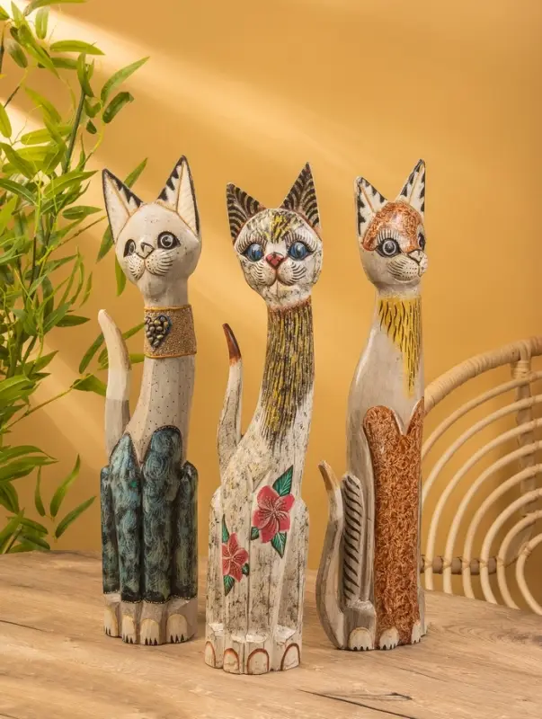 Сувенир &laquo;Кошка&raquo;, 60&times;14&times;6 см, дерево, МИКС