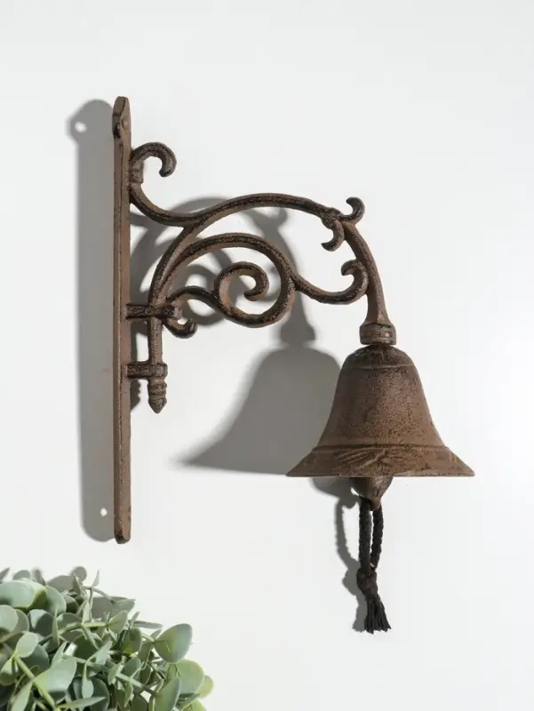 Колокол сувенирный чугун "Завитки - тонкие линии" 20х10,3х26 см