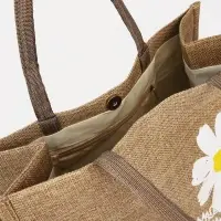 Сумка - шоппер, на магните, 34&times;17&times;30 см, с принтом, бежевая