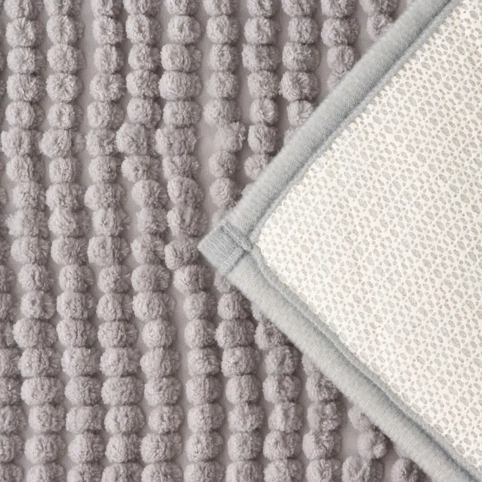 Коврики для ванной и туалета Доляна &laquo;Букли&raquo;, 2 шт., 40&times;50, 50&times;80 см, серые