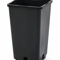 Горшок для рассады, 2 л, 12&times;12&times;17 см, пластик, чёрный