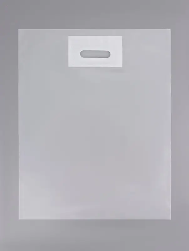 Пакет полиэтиленовый с вырубной ручкой, прозрачный 40&times;50 см, 60 мкм