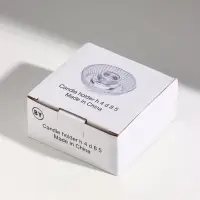 Подсвечник на 1 свечу &laquo;Элегия&raquo;, стекло, прозрачный, d=2.5 см, 8.3&times;8.3&times;4 см