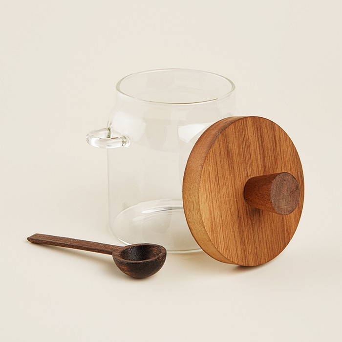 Банка стеклянная для сыпучих продуктов с ложкой SL Home «Южная акация», 400 мл, 10,5×9×13 см Банка стеклянная для сыпучих продуктов с ложкой SL Home «Южная акация», 400 мл, 10,5×9×13 см