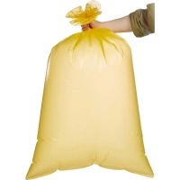 Мешки для мусора ПВД 120л 35мкм 10шт/рул желт 70х110см, Премиум