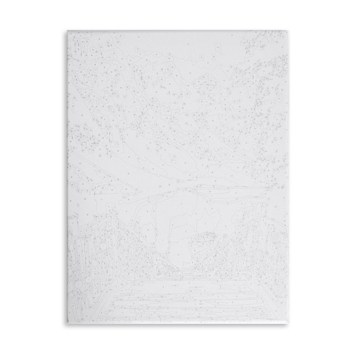 Картина по номерам на раме, с гирляндой «Озеро», 30х40 см Картина по номерам на раме, с гирляндой «Озеро», 30х40 см