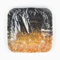 МП Тарелка одноразовая бумажная квадратная Happy Birthday, 21 см (10 шт.) МП Тарелка одноразовая бумажная квадратная Happy Birthday, 21 см (10 шт.)