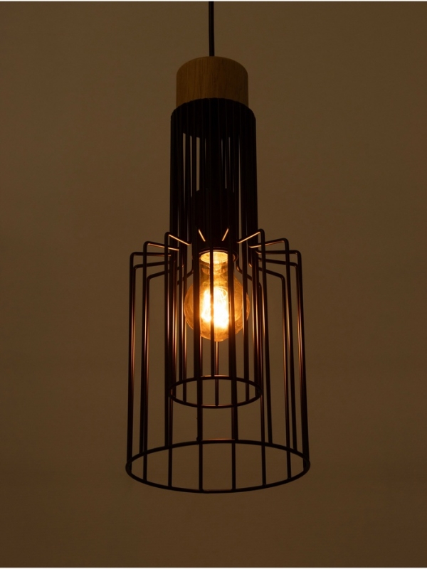 Светильник Светильник "Крит" 1х40Вт Е27 черный/коричневый 16х16х40,5(140)см