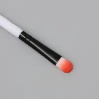Кисть для макияжа, двусторонняя, 13.5 (&plusmn; 1) см, серебристая, чёрная
