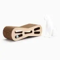 Когтеточка-лежанка &laquo;Зверьё Моё&raquo; ВОСЬМЕРКА, средняя с игрушкой, 53&times;21&times;16 см, гофрокартон