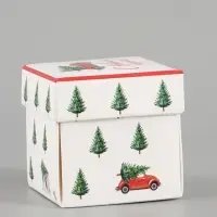 Коробка подарочная новогодняя &laquo;С новым годом&raquo;, 6.5&times;6.5&times;6.5 см