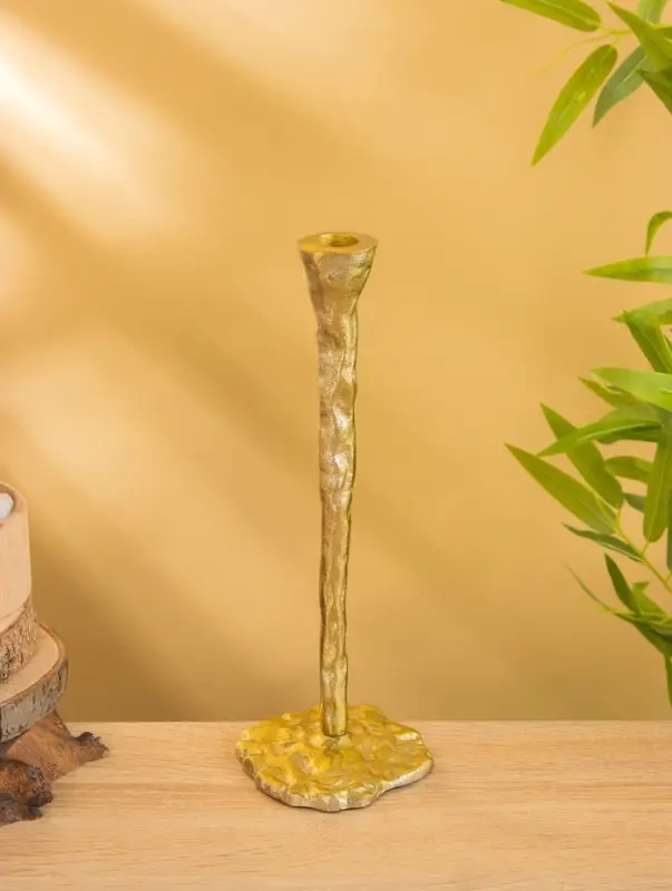 Подсвечник  Подсвечник "Капель" алюминий 30 см, цв. золото