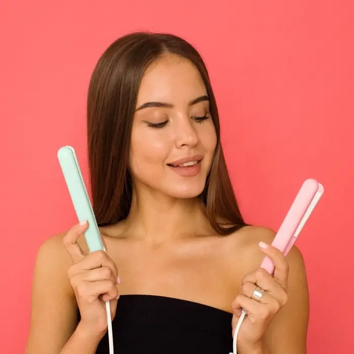 Выпрямитель Luazon LW-27, мини, 25 Вт, керамическое покрытие, 180&deg;C, розовый