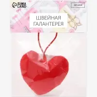 Игольница с петлёй &laquo;Сердце&raquo;, 8.5&times;6.5&times;3.5 см, красная
