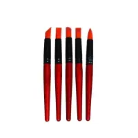 Набор кистей для рисования, 5 штук, круглые, латекс, большие, МИКС