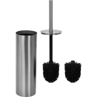 Ершик для унитаза Luscan закрытый с подст.,нержавеющ. сталь, серебристый