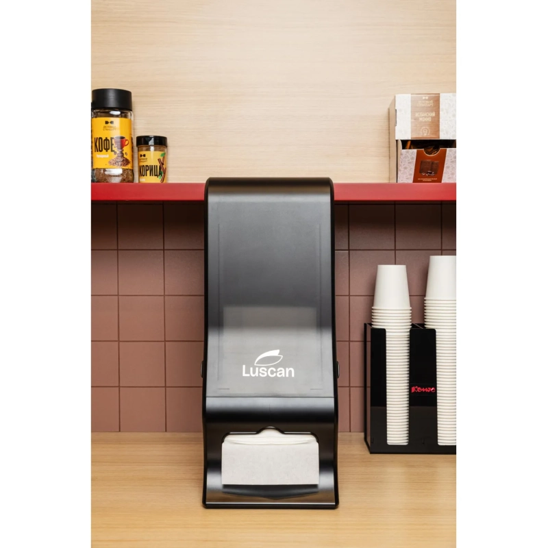 Диспенсер для салфеток вертикальный Luscan Professional N4 черный