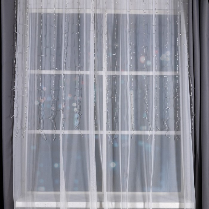 Гирлянда «Занавес» 2 × 1.5 м, IP20, прозрачная нить, 360 LED, свечение жёлтое, 8 режимов, 220 В Гирлянда «Занавес» 2 × 1.5 м, IP20, прозрачная нить, 360 LED, свечение жёлтое, 8 режимов, 220 В