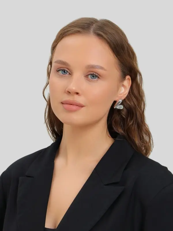 Серьги QF &laquo;Сердечки&raquo;, набор 3 пары, розовый в серебре