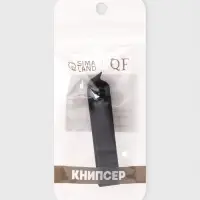 Кусачки книпсер маникюрные, скошенное лезвие, 6.2 см, чёрные