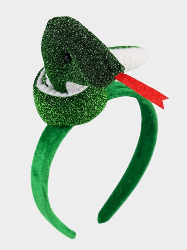 Карнавальный ободок  Карнавальный ободок "Змея", цвет зелёный