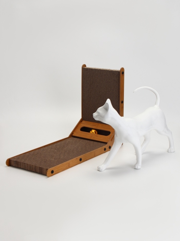 Когтеточка-лежанка "Пижон" из гофрокартона с кошачьей мятой "Хочу-Точу", 60 х 40 х 25 см