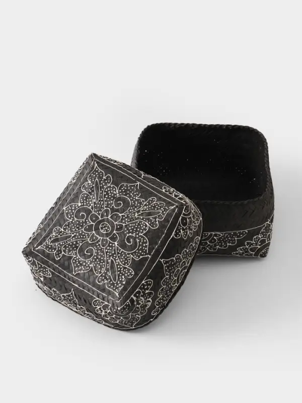 Корзинка плетёная &laquo;Бонтанг&raquo;, 24&times;24&times;15 см, бамбук, тёмная