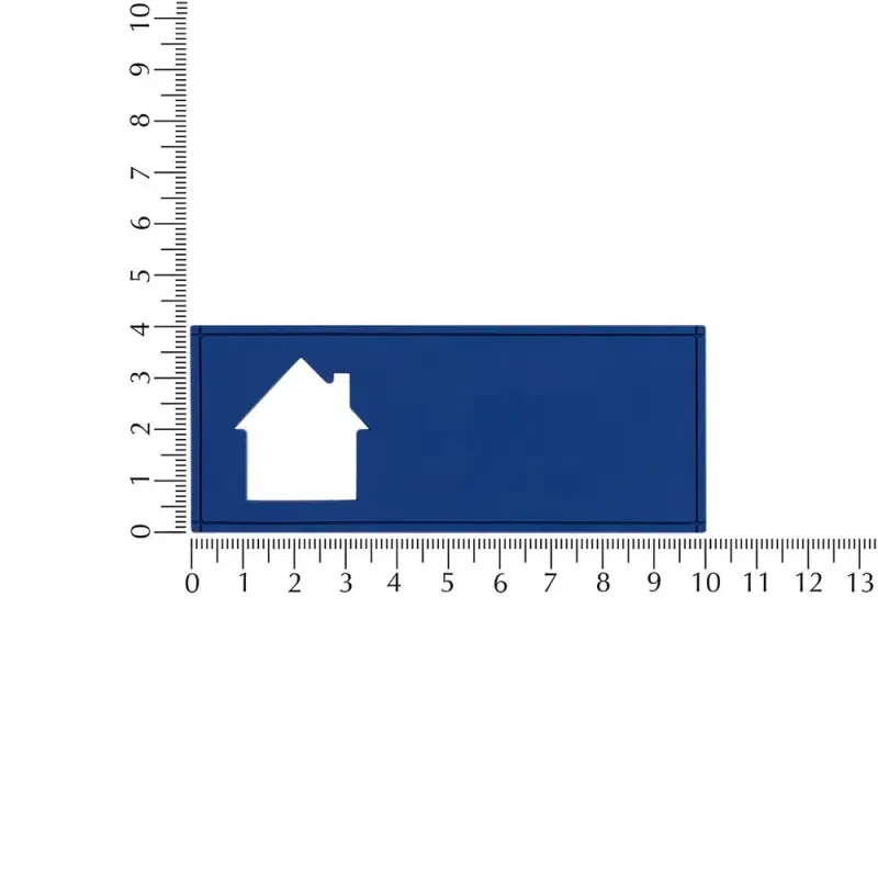 Лейбл из ПВХ с вырубкой «Дом», синий Лейбл из ПВХ с вырубкой «Дом», синий