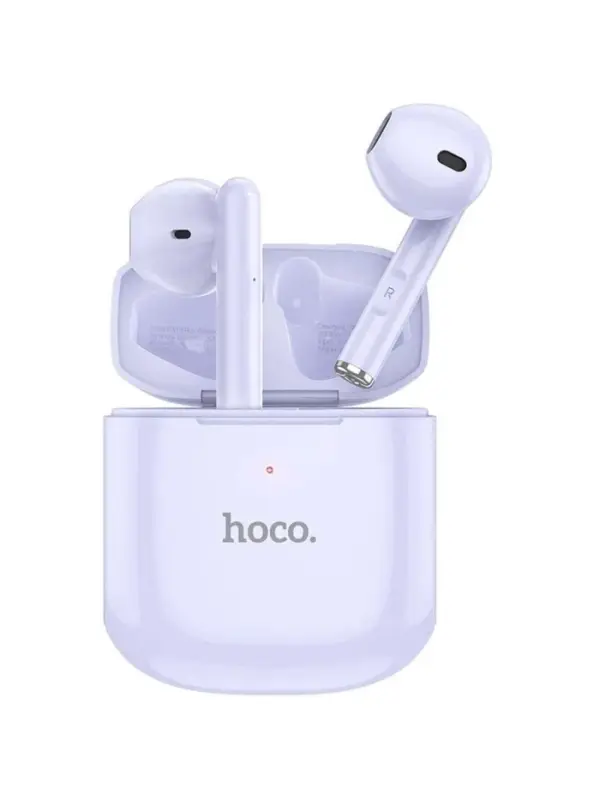 Наушники беспроводные Hoco EW19, TWS, вкладыши, Bluetooth 5.3, 25/300 мАч, фиолетовые