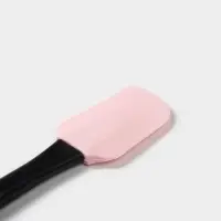 Лопатка кухонная Доляна &laquo;Контраст&raquo;, 25.5 см, чёрная, розовая