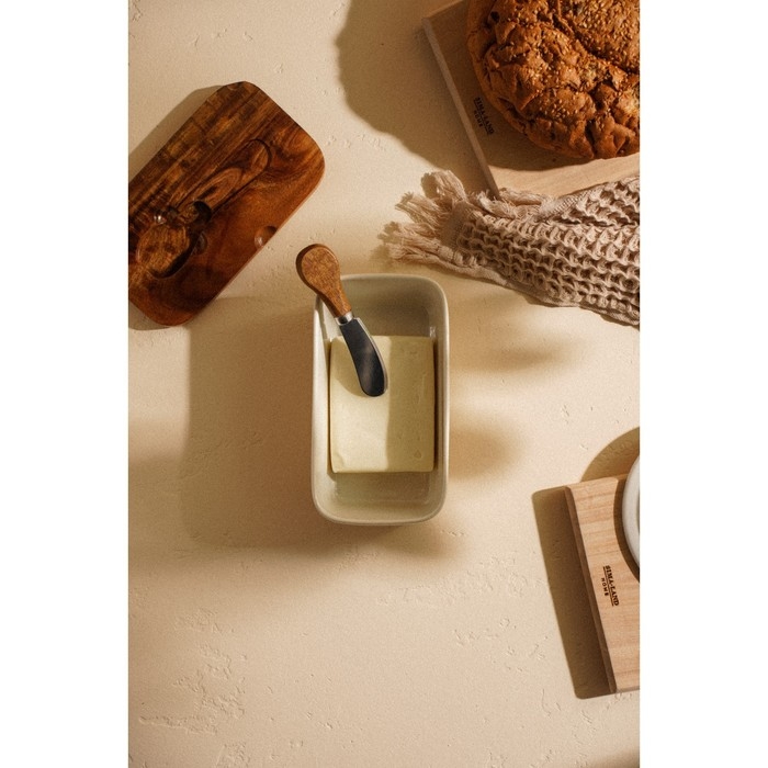 Паштетница фарфоровая с ножом SL Home «Южная акация», 2 предмета: паштетница с деревянной крышкой 650 мл, нож 12,3×3 см Паштетница фарфоровая с ножом SL Home «Южная акация», 2 предмета: паштетница с деревянной крышкой 650 мл, нож 12,3×3 см