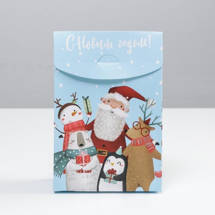 Коробка подарочная новогодняя складная «С новым счастьем», 15 х 7 х 22 см, Новый год Коробка подарочная новогодняя складная «С новым счастьем», 15 х 7 х 22 см, Новый год