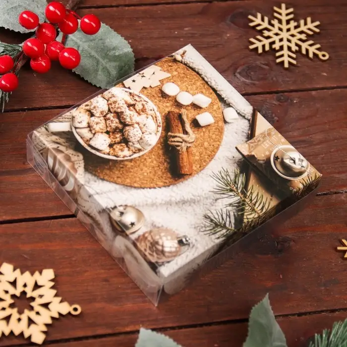 Коробка для печенья, «Вперед за мечтой», 12×12×3 см, Новый год